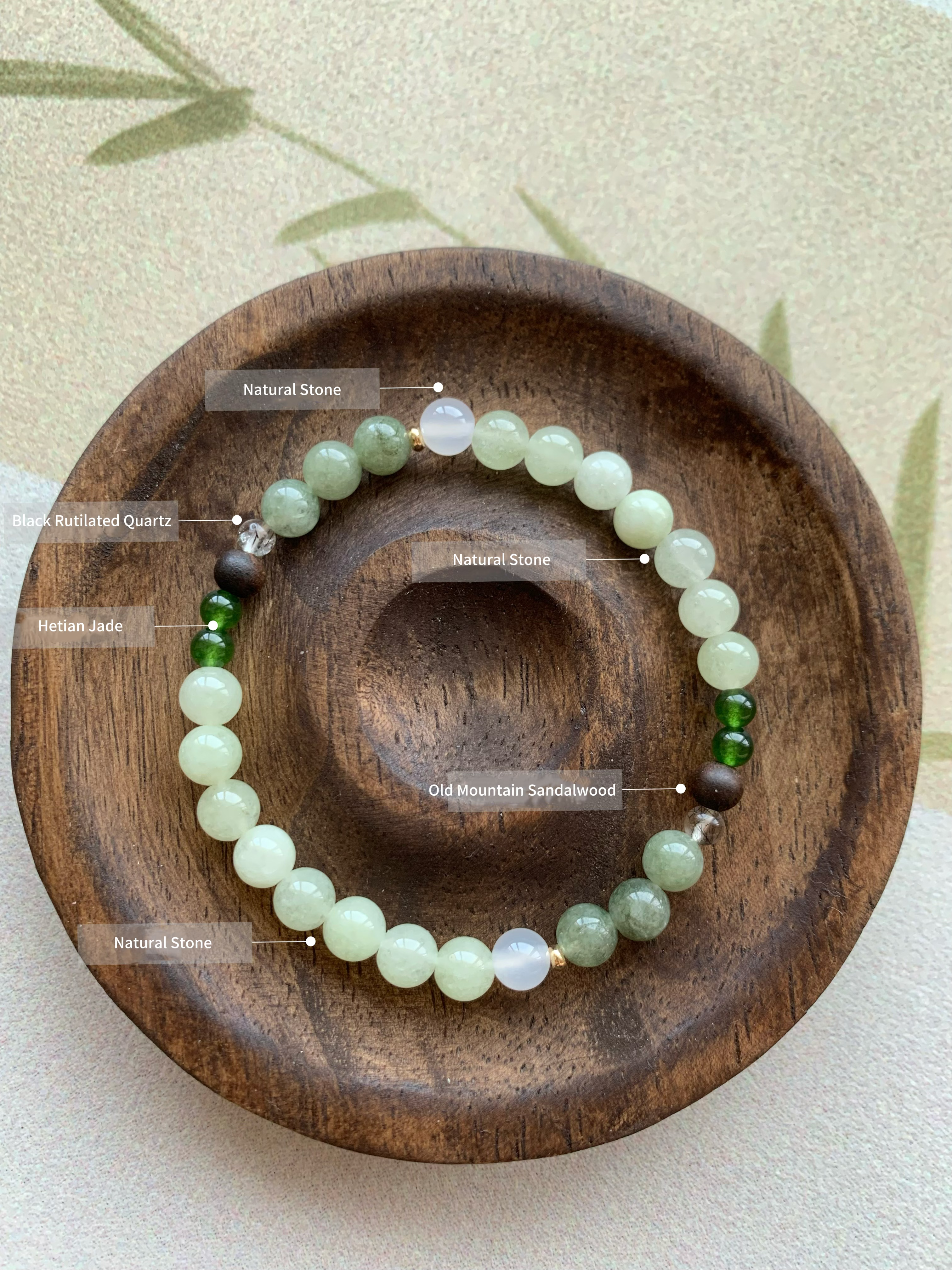 Bambusa Pure Artisan Bracelet | 6mm Natural Green Gems for Stress Relief & Zen Clarity | Peach Blossom Spring Collection | Spiritual Healing Jewelry | Abundance & Protection Talisman
