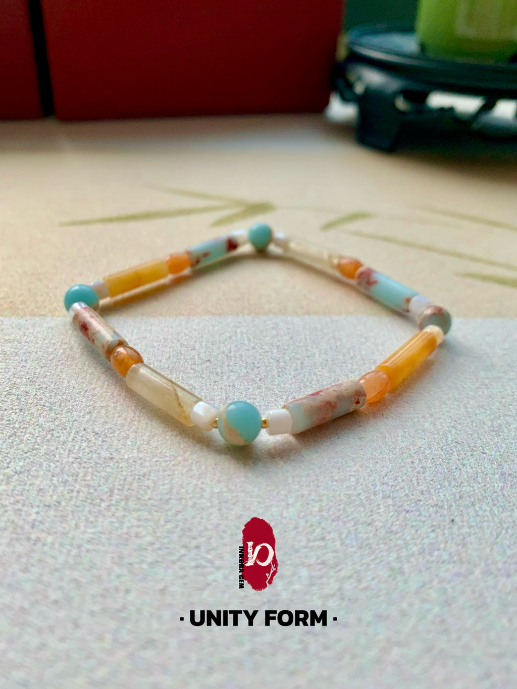 Unity Form Artisan Bracelet | 6mm Geometric Energy Stones for Logic & Flow | Modern Zen Jewelry | Handcrafted Manifestation Talisman | Unique Gift for Clarity & Abundance