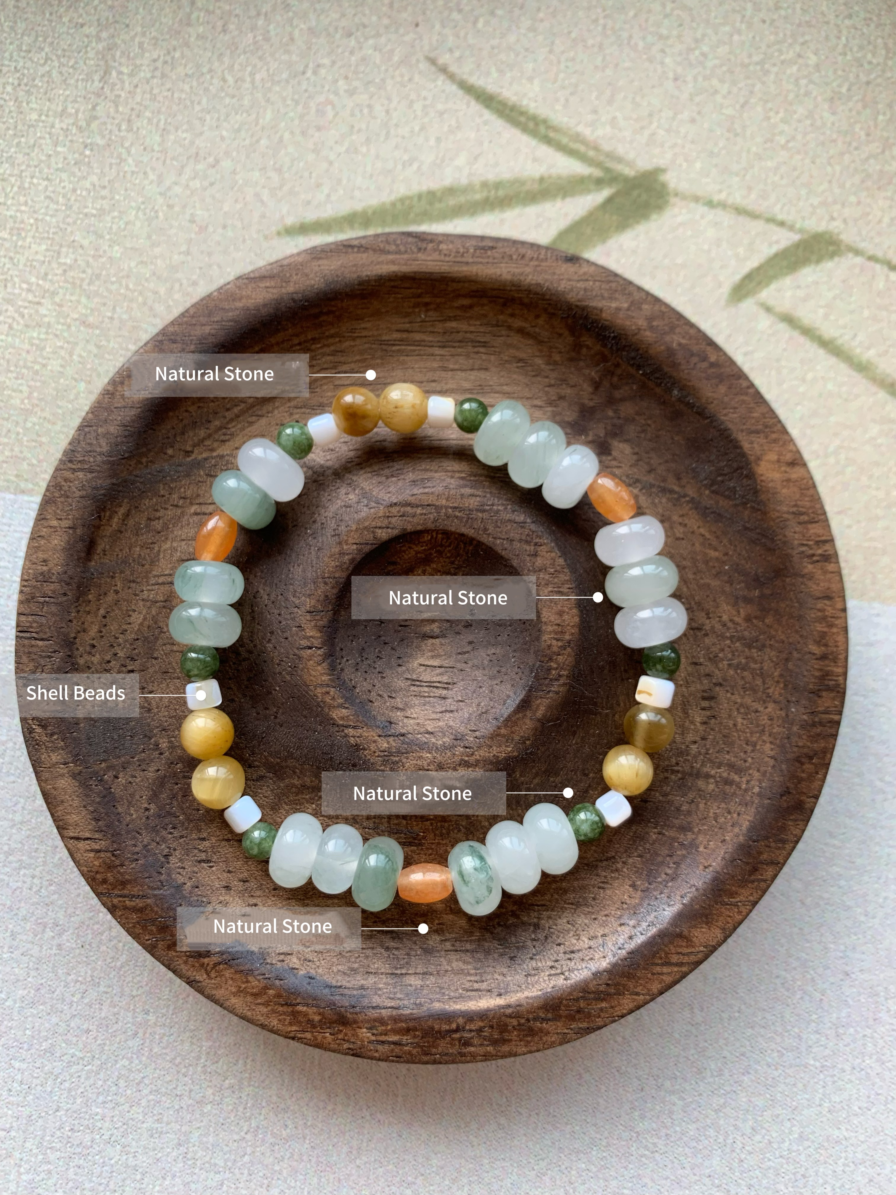Luminous Flow Artisan Bracelet | 6mm Geometric Natural Stones for Success & Creativity | Modern Zen Jewelry | Handcrafted Manifestation Talisman | Unique Wellness Gift for Her