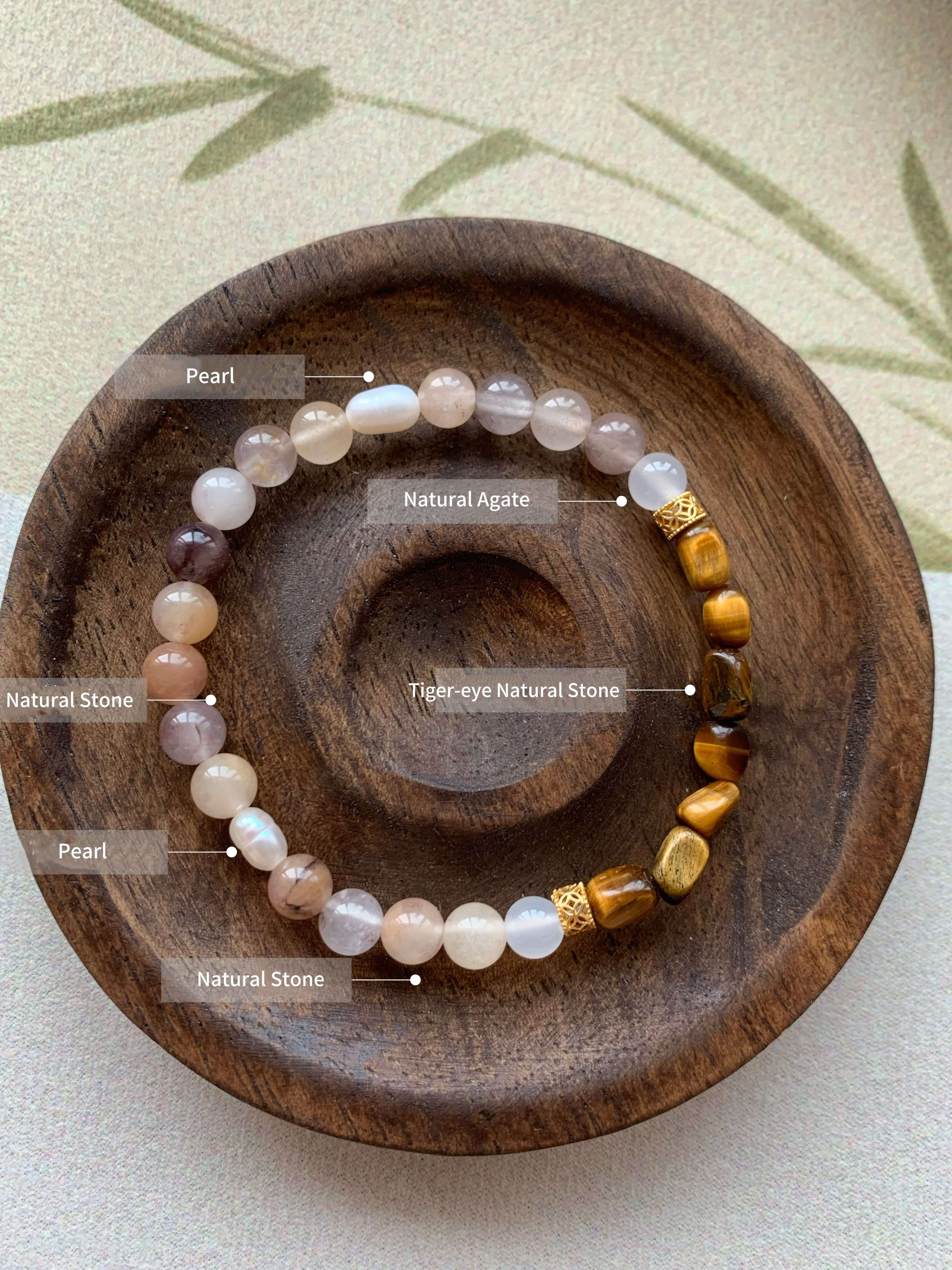 Purple Haze Artisan Bracelet | 6mm Smoked Amethyst & Tiger Eye for Intuition & Protection | Flash of Insight Series | Spiritual Calm Energy Jewelry | Elegant Gift for Mindfulness