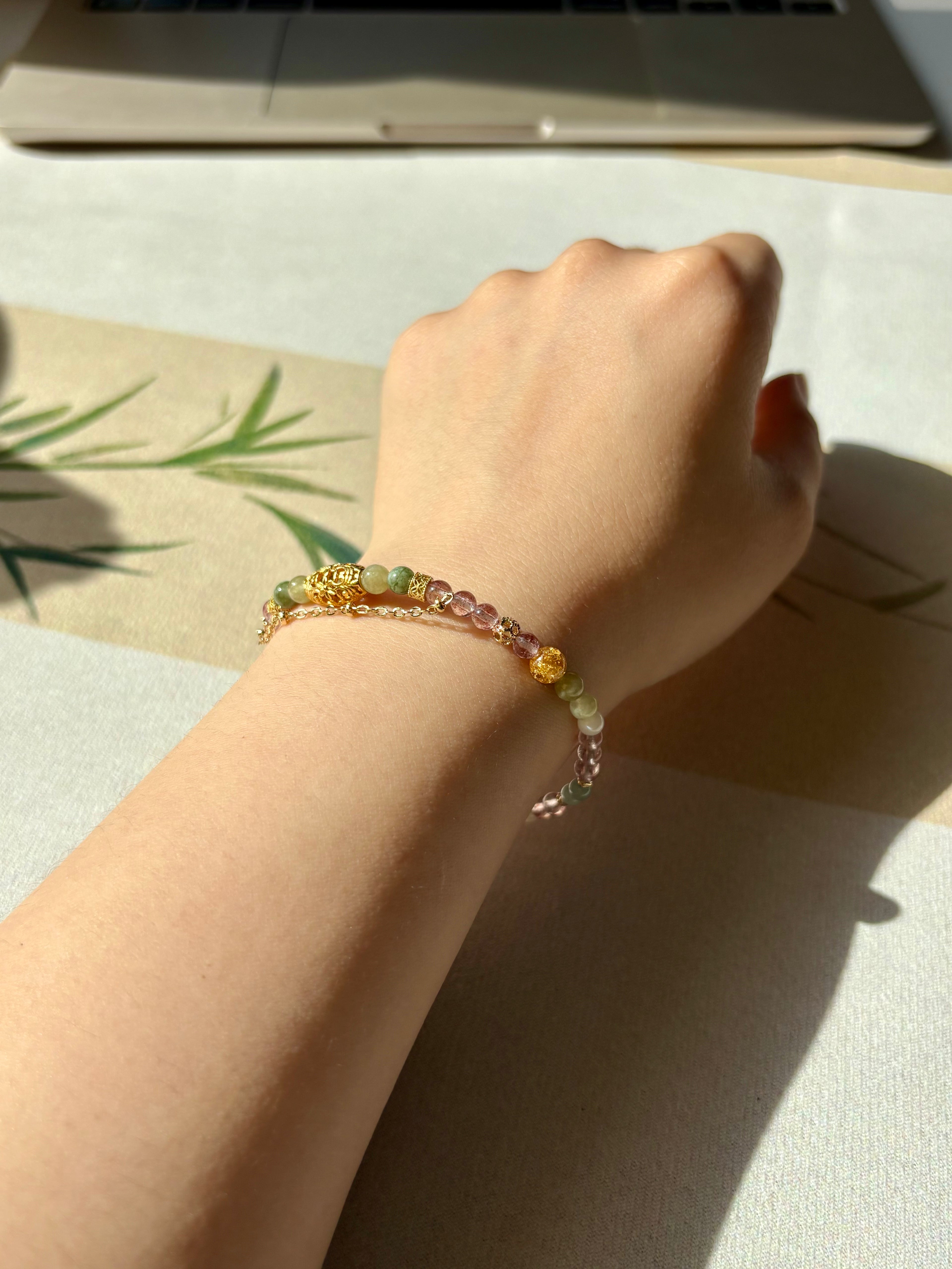 Ethereal Muse Luo River Reverie | Natural 4mm Crystal Bracelet for Love & Emotional Healing | Divine Feminine Energy Talisman | Inspired by Ancient Masterpiece | Quiet Luxury Gift for Her
