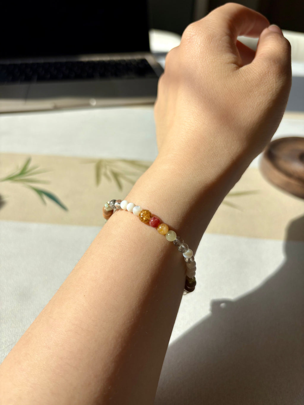 Palace Spring Artisan Bracelet | 4mm Natural Multi-Gemstones for Vitality & Abundance | Zen Aesthetic Jewelry | Inspired by 16th Century Masterpiece | Luxury Talisman for Emotional Balance