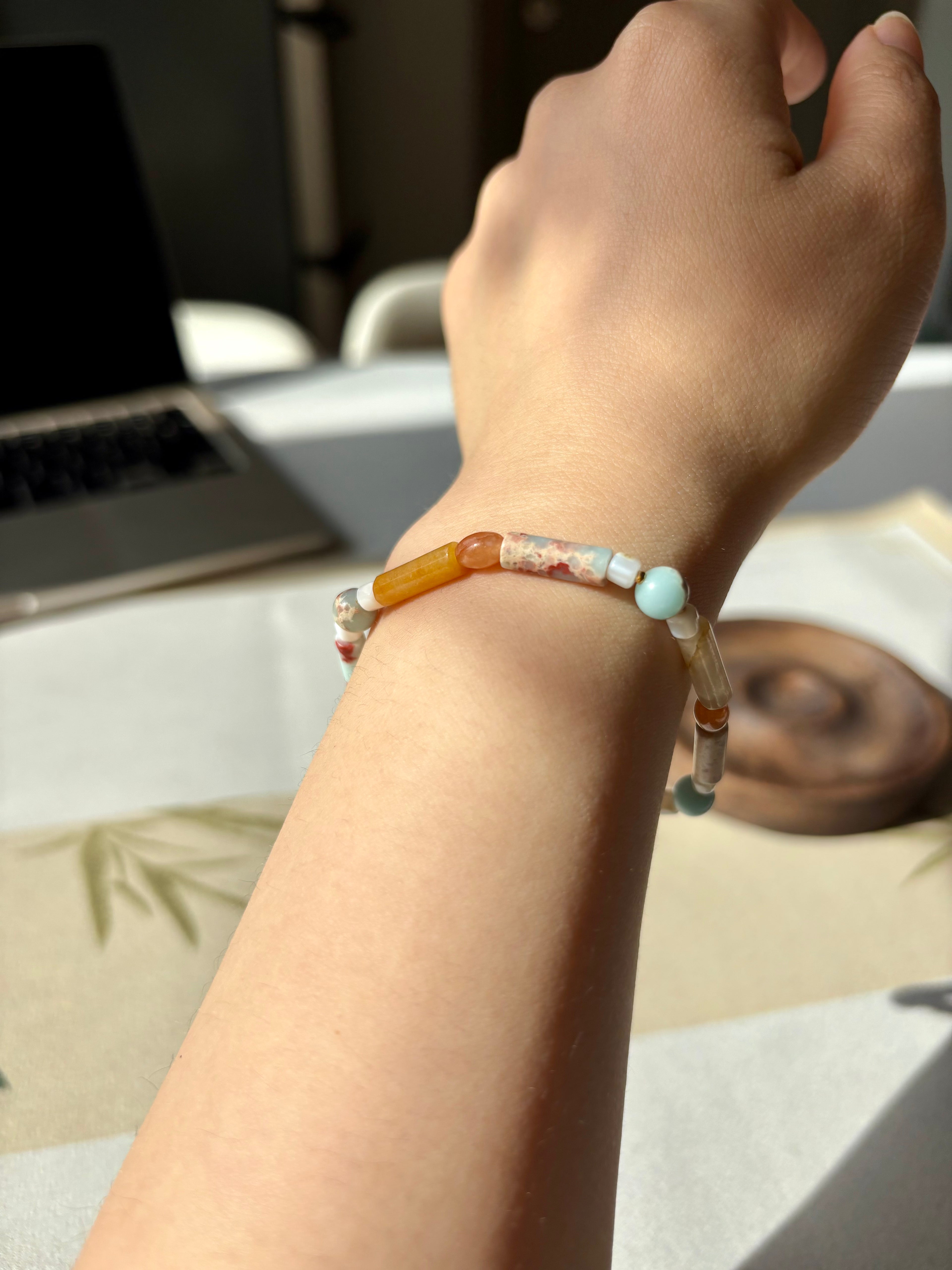 Unity Form Artisan Bracelet | 6mm Geometric Energy Stones for Logic & Flow | Modern Zen Jewelry | Handcrafted Manifestation Talisman | Unique Gift for Clarity & Abundance