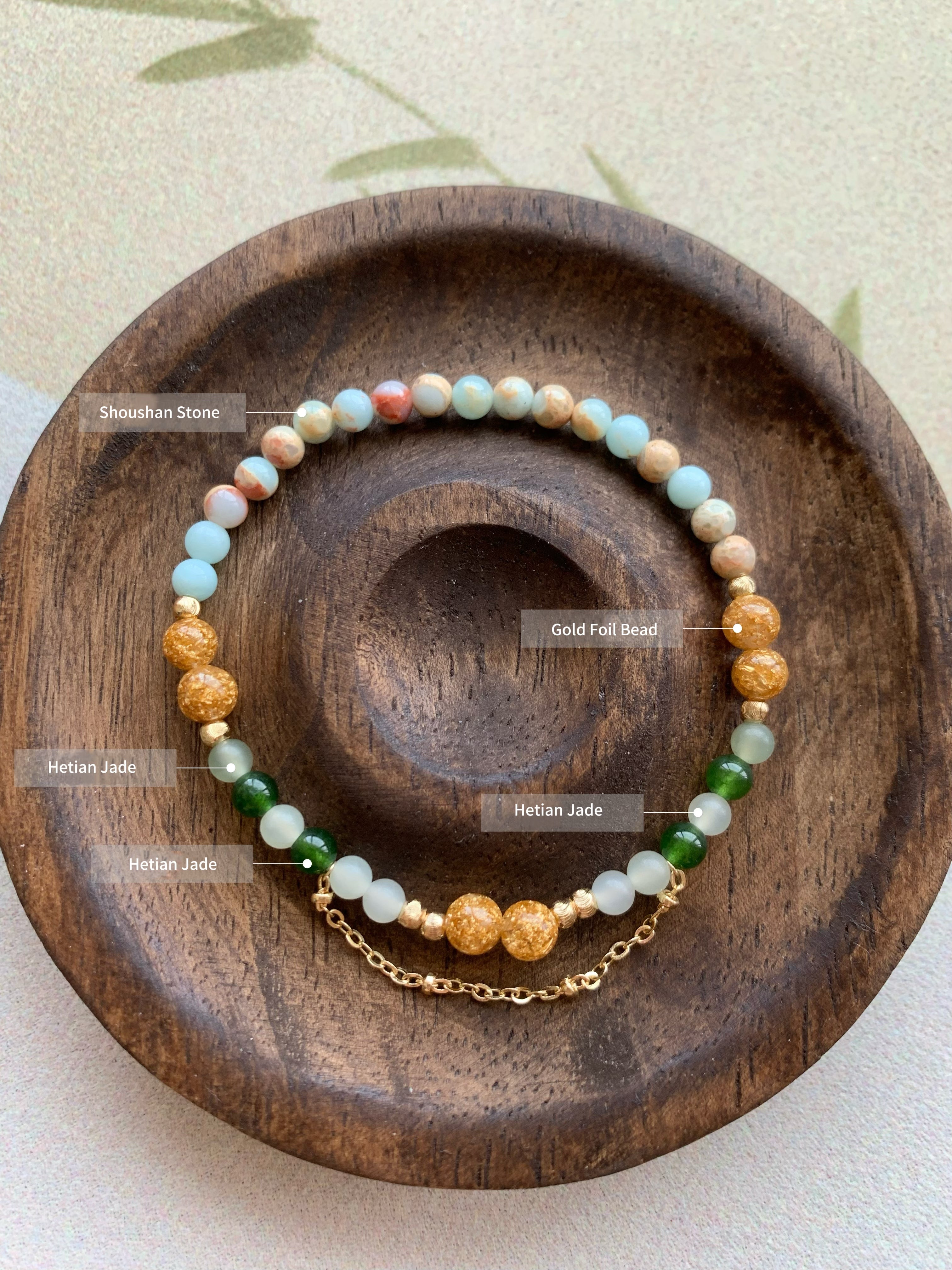 Verdant Landscape Artisan Bracelet | Inspired by 12th Century Song Dynasty Art | 4mm Fine Crystals for Serenity, Grounding & Abundance